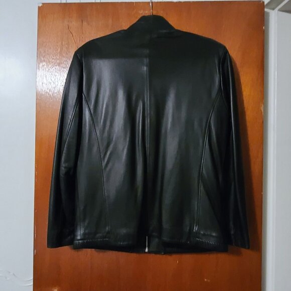 Men's Tanatar Black Lambskin Leather Jacket Size Small - Picture 4 of 4